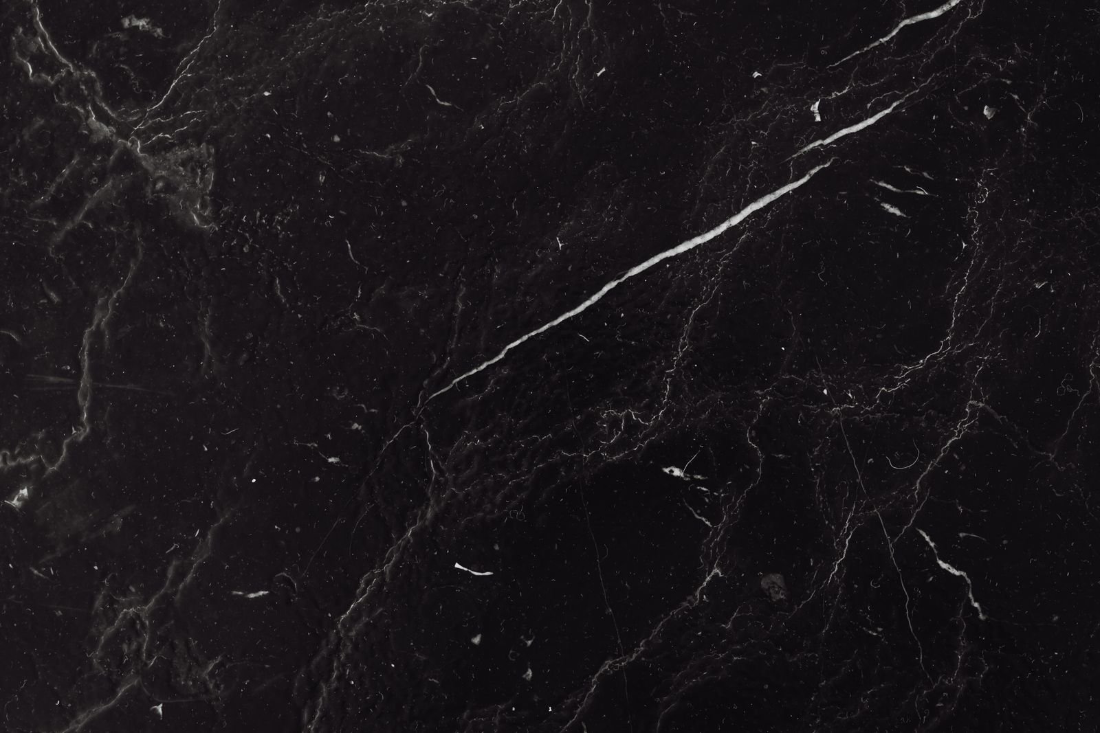 Nero Marquina black marble slab with white veining